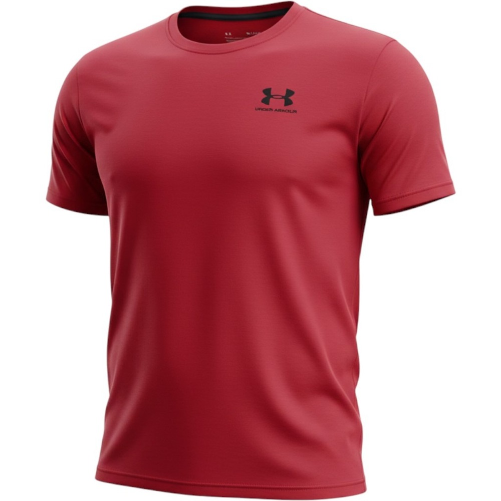 Under Armour Mens HeatGear Short Sleeve Loose Fit Training T-Shirt Red XL